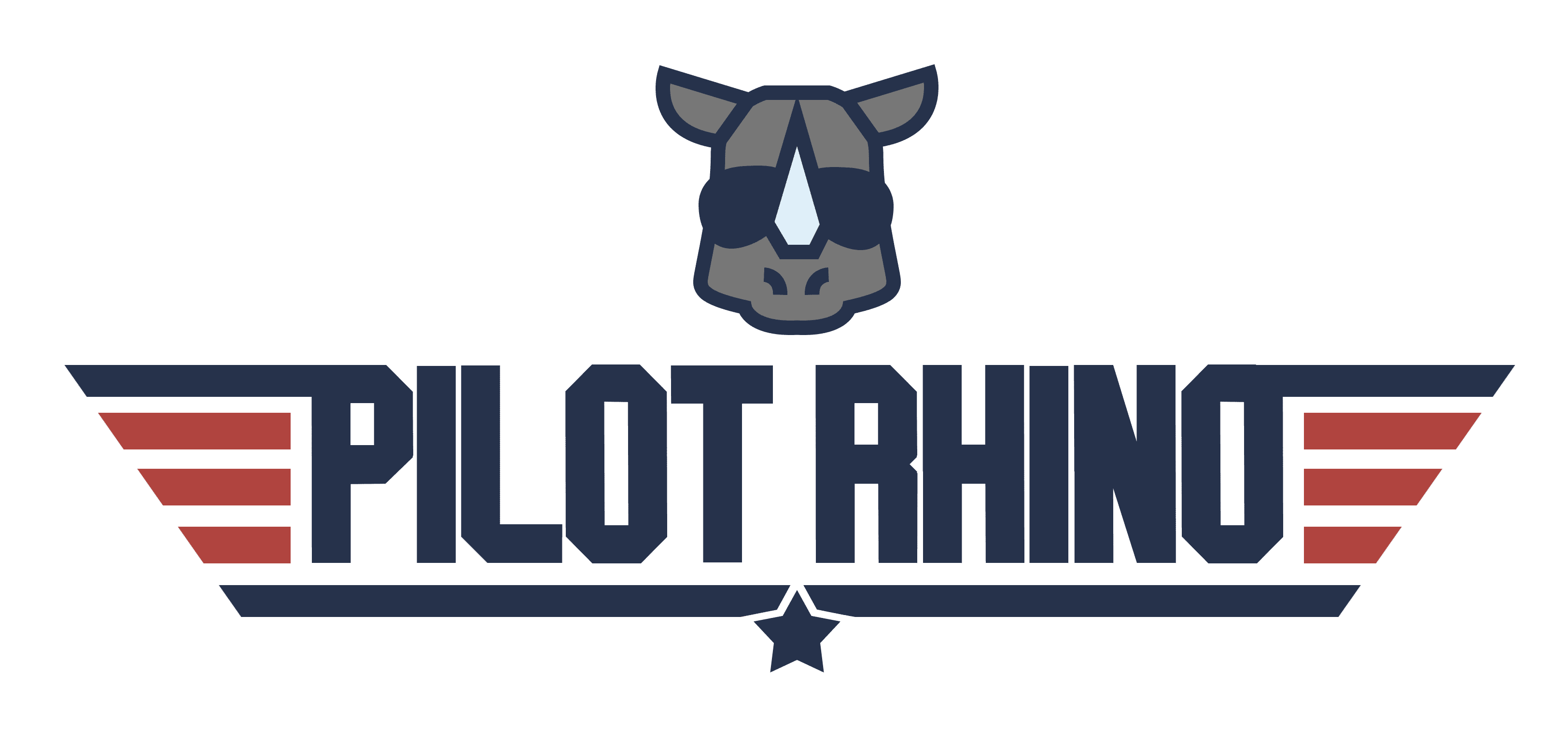 Pilot Rhino Text Logo with Head
